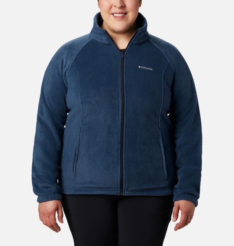 Columbia Benton Springs Full Zip Jakke Dame Marineblå | Plus Size 13850J